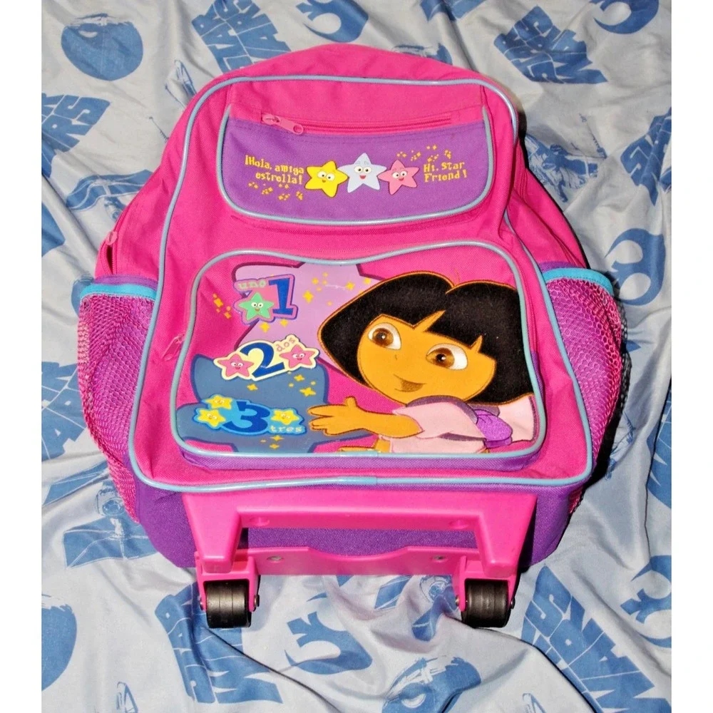 Vtg Y2K Dora the Explorer‎ Backpack RARE HTF Felt Hair Excellent 2004 VGUC